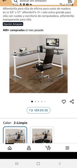 Alfombrilla para sills de oficina para piso de Madera dura 63"x51"