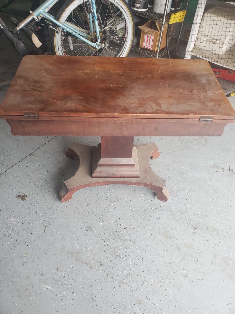 Antique Table That Folds Out Walmut?