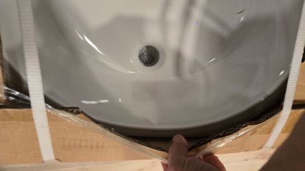 Two sinks brand new bathroom