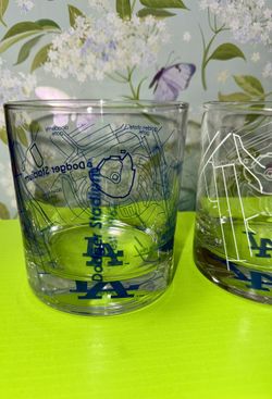 Uncommon Goods  Dodger Stadium Map Glasses. Set of 2