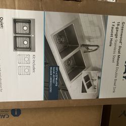 Elkay Greenwood stainless steel sink. Undermount drop in new in the box.