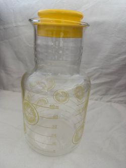 Vintage Pyrex 2L Glass Cold Lemonade Pitcher