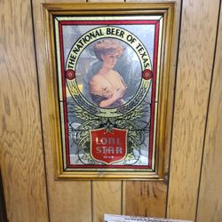 Vintage Lone Star Beer Mirror/Ad/Sign