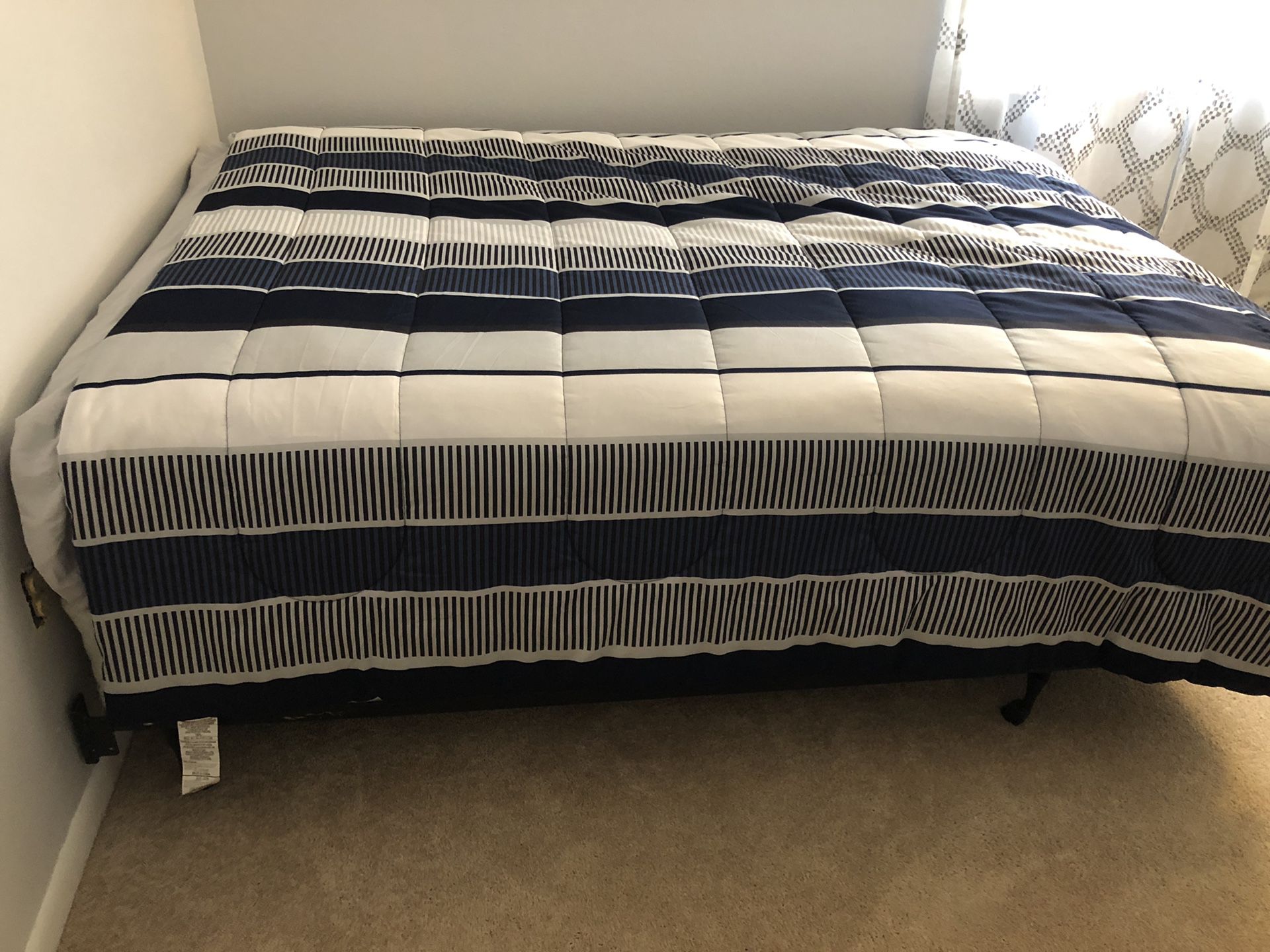 Full size bed frame and box springs for sale
