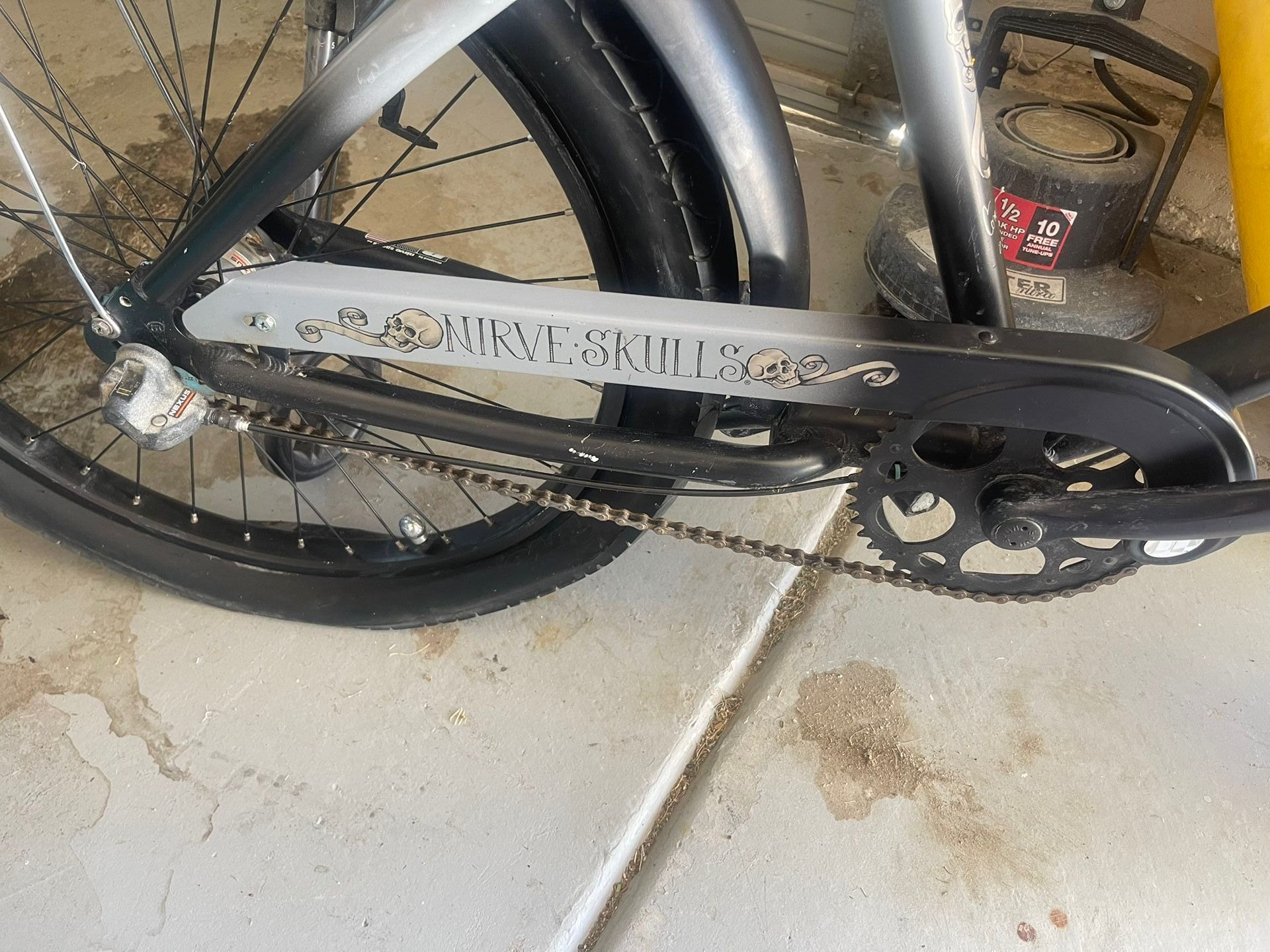 Nieve Skulls beach chopper. custom airbrushed and assembled in huntington beach