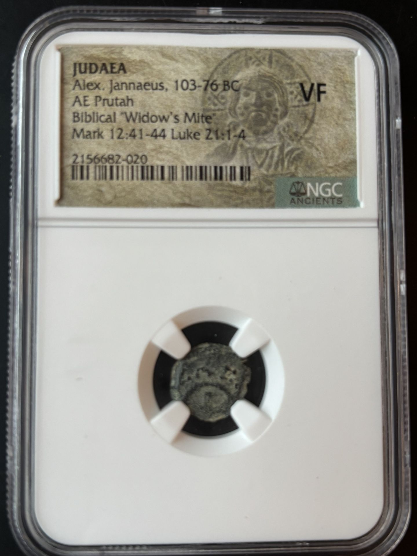 Biblical Widow’s Mite – Judaea Alexander Jannaeus (103–76 BC) Coin – NGC VF