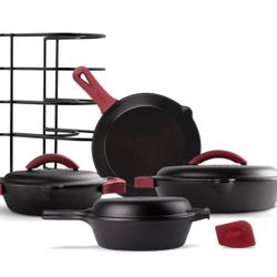 Cast Iron 16-Piece Cookware NEW