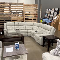 Leather Reclining Sectional