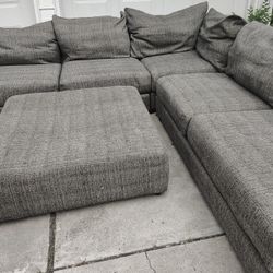 Sectional Couch & Ottoman (free delivery)
