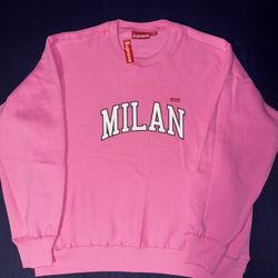 Supreme Milan Small Box Logo Crewneck Pink- M