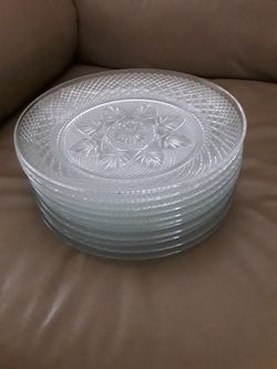 12 glass salad 10in. plates