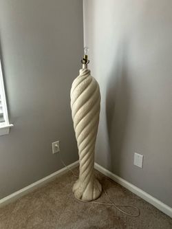sculptural twisted/plaster floor lamp