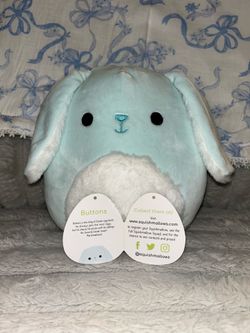 Buttons the Blue Bunny Easter Squishmallow