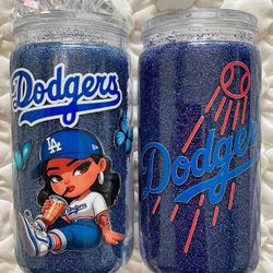 Couples Dodger Baseball Snow Globe Tumbler Set