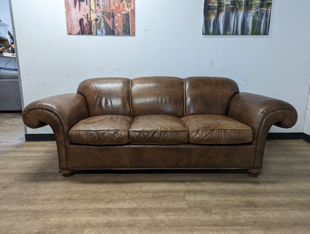 Baker Furniture Leather Couch