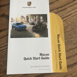 *OEM 2015 Porsche Macan Quick Start Guide FOR SALE!