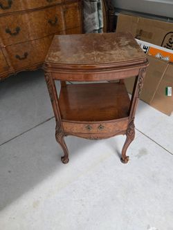 Antique French Provincial Dresser and Side Table w/ drawer