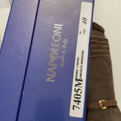 Napolioni Italy wedge  Brown Leather Women's  Boots Sz 40 /9