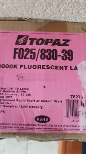 Photo RoHS Topaz F025/830-39 3000k Floreacent Lamp (1/25 PK)