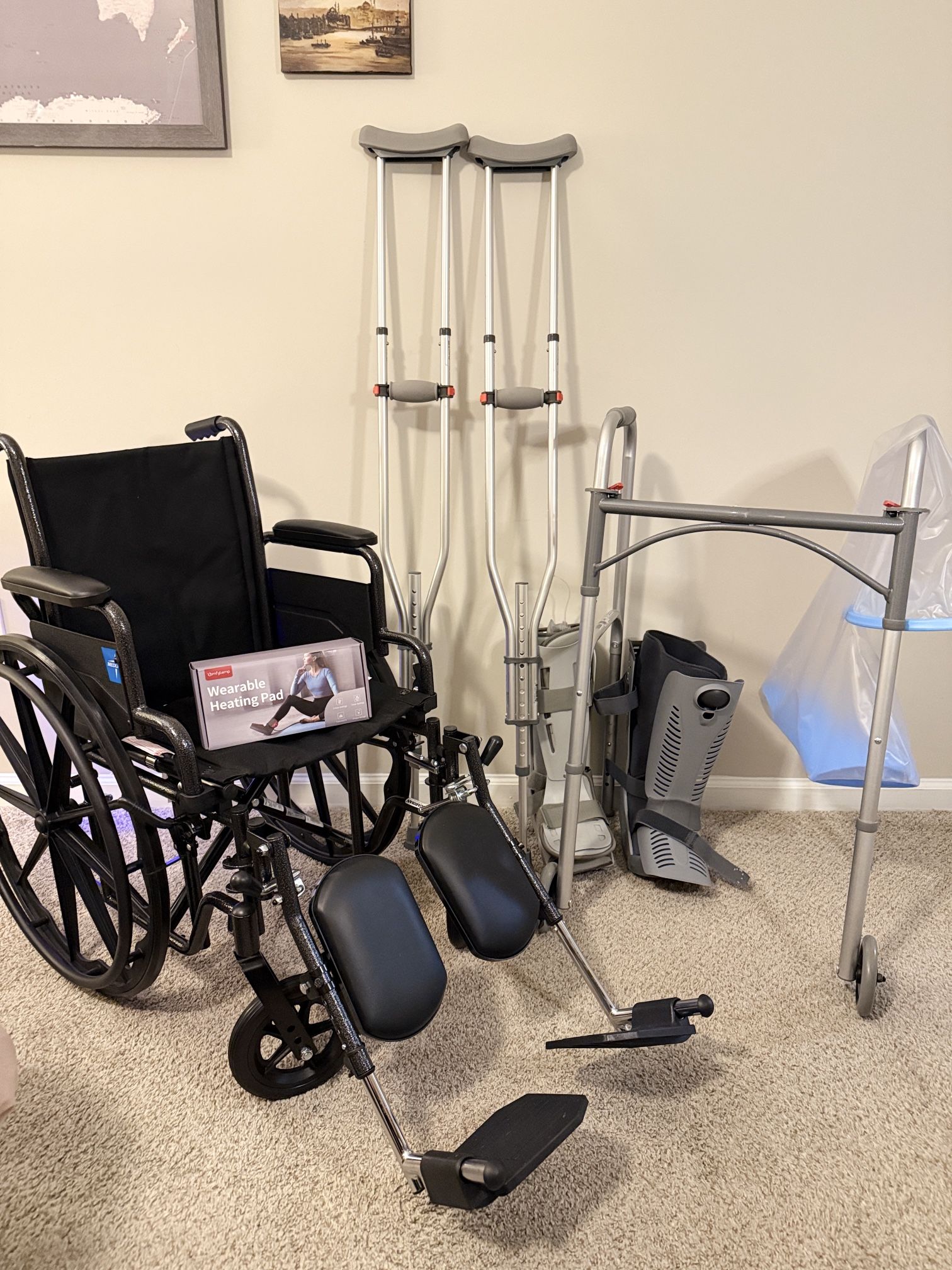 Wheelchair, Crutches, Walker, Walking Boots