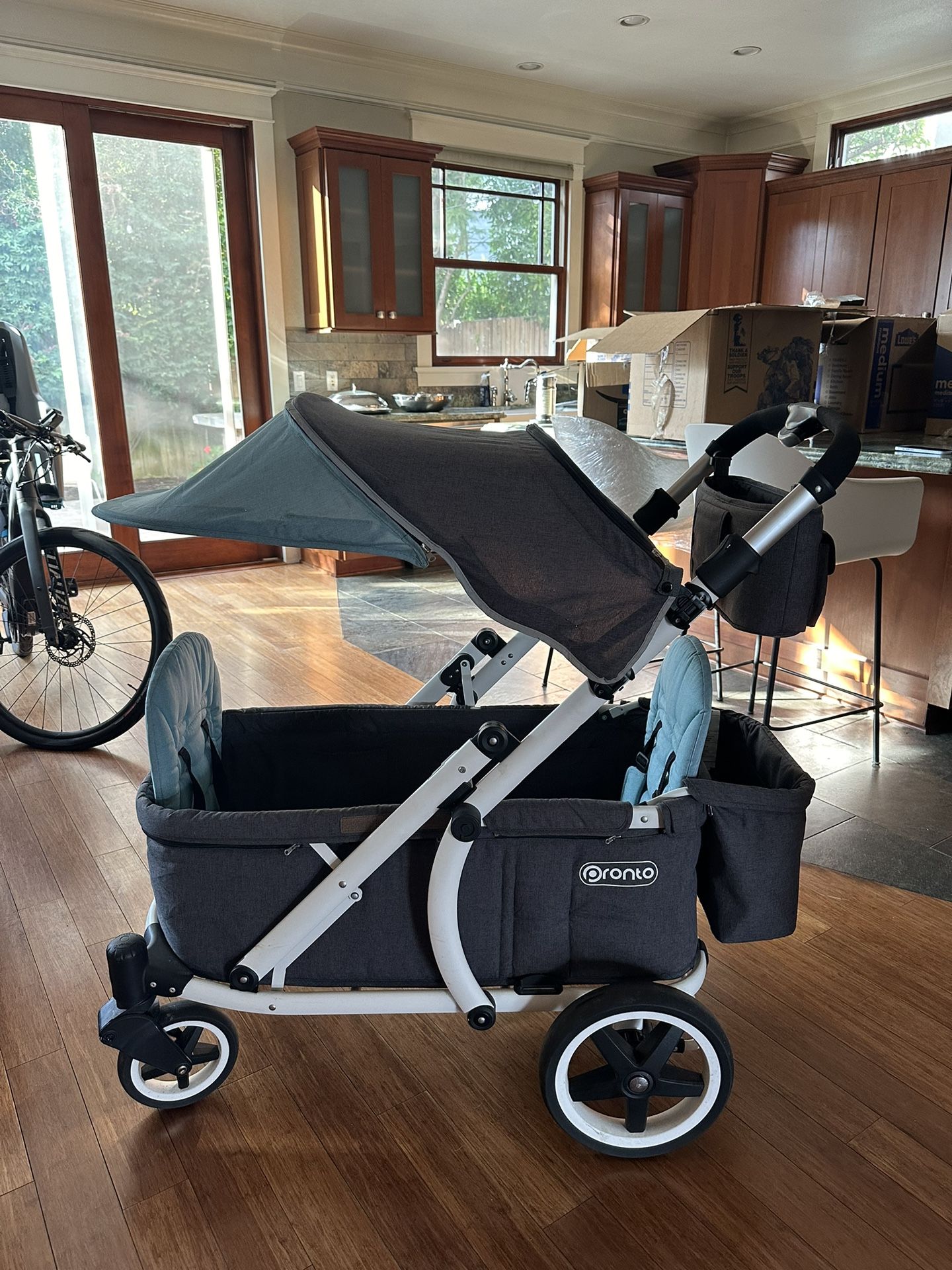 Pronto Squared Footwell Stroller - White Frame
