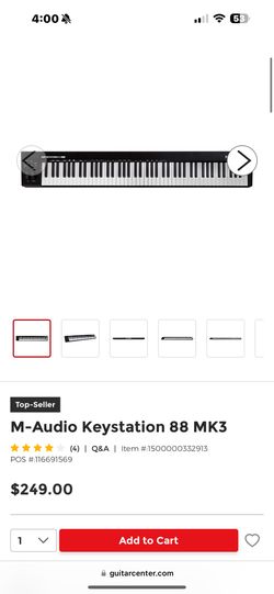 M-Audio Keystation 88 MK3 USB/MIDI Keyboard 