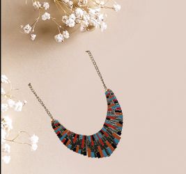 Fiesta Color block Geometric Pendent Necklace