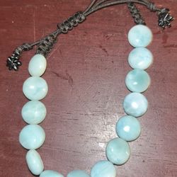 Light Blue Bracelet Adjustable Cute Cord Boho