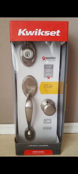 Kwikset Front Entry Door Lock Set Chelsea nickel