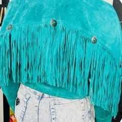 Vintage Teal Suede Jacket