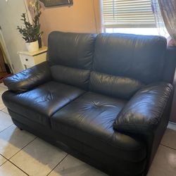 Leather Love Seat