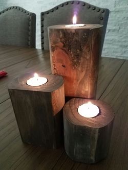 Rustic Style candle holders