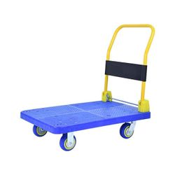 Can 1320 lbs. Capacity Platform Truck Foldable Push Hand Cart 360 Degree Swivel Wheels