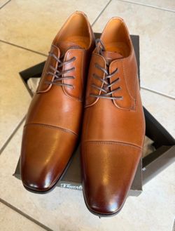Florsheim Calipa Cap Toe Oxfords Scotch Brown Leather Mens 11D NIB