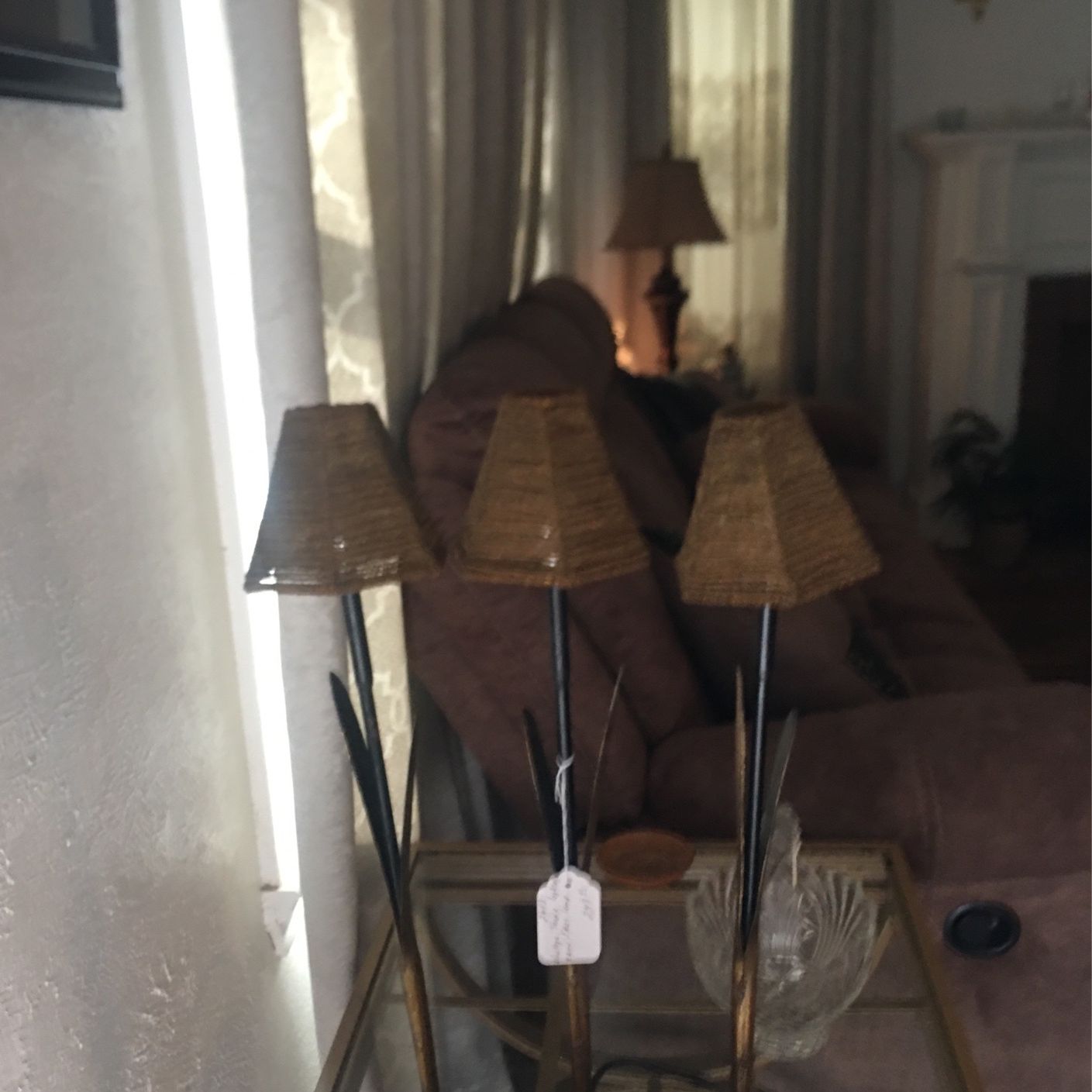 Antique Three Light Table Lamp