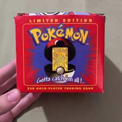 23k Gold Plated Trading Card Pokémon (Poliwhirl Limited Edition)