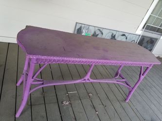 Vintage wicker long table