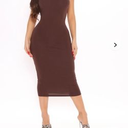 Fashion Nova Tube Dress - Chocolate Size M