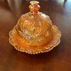 Imperial Glass Carnival Butter/Cheese Dish
