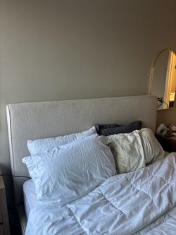 Queen bed frame and mattress