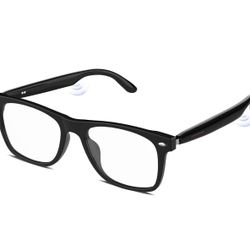 Bluetooth Audio Smart Glasses for Women Men,Blue Light Blocking Bluetooth Glasses with Open Ear Speaker,Voice Control, Hands-Free Calls & Built-in Mic