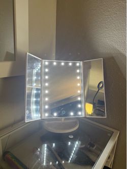 Small desk vanity mirror