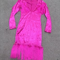 New Medium neon dolls kill fringe Barbie western dress costume festival rave