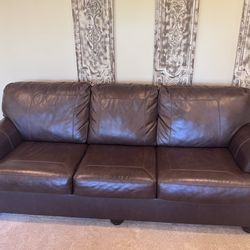 Two genuine leather couches