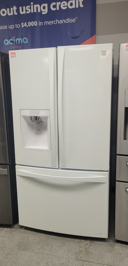 Kenmore Elite French Door Fridge – White, Water Dispenser, 26 cu ft