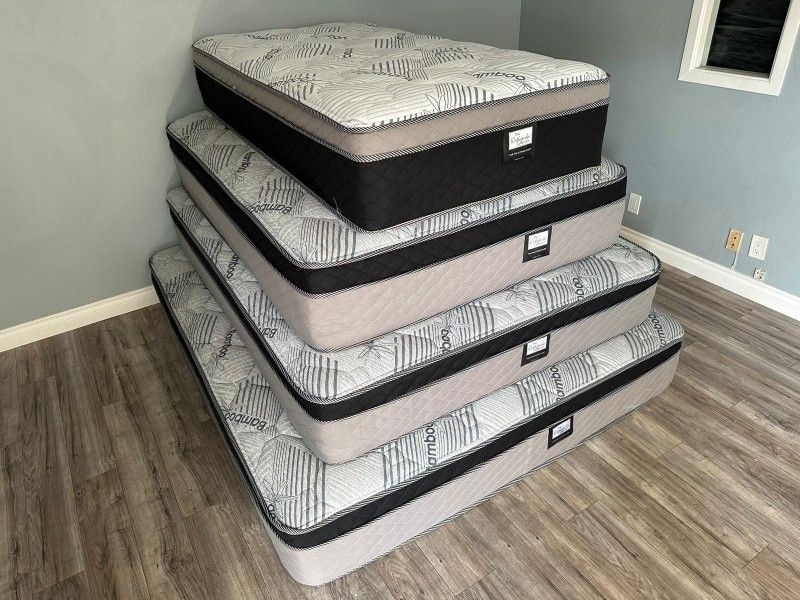 Ck Bamboo Plush Comfort Europillow Top 12inch Matres!!