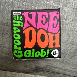Nee Doh Groovy Glob Squeeze Novelty Toy, Blue Color, Children Ages 3+