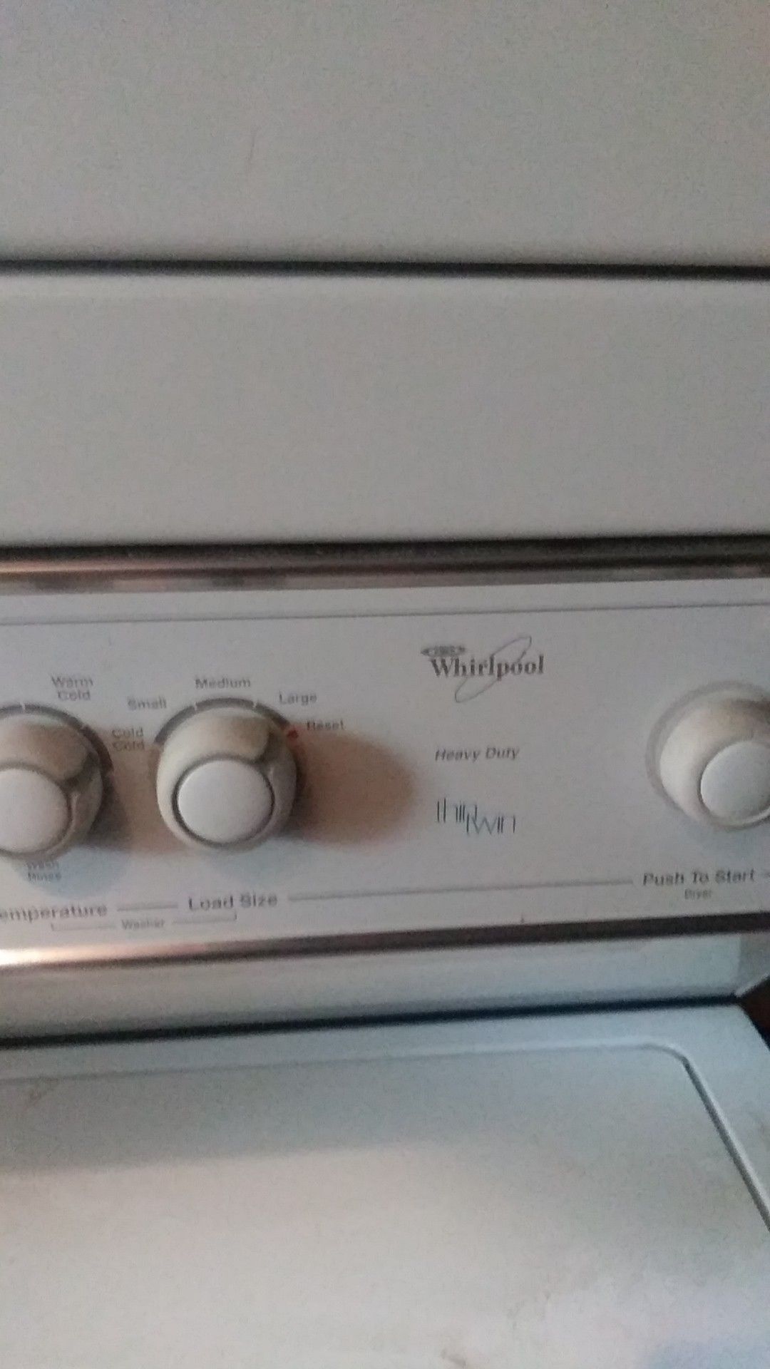 Stackable washer and dryer. Whirlpool