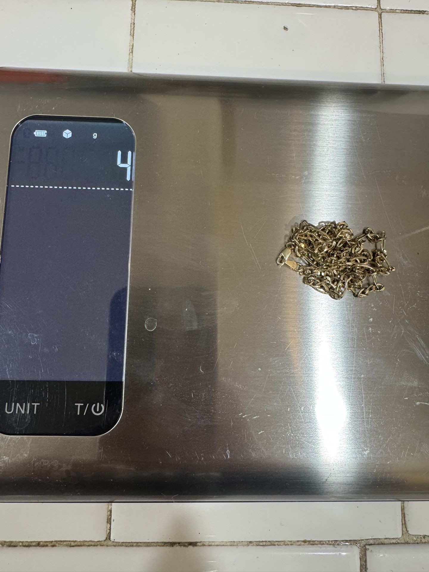 14k 4 Grams Gold Necklace Broken