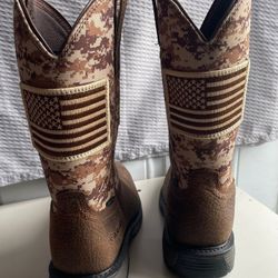 Ariat Men's Mns Workhog Patriot St Earth/Sand Camo Size 10 5ee Wide
